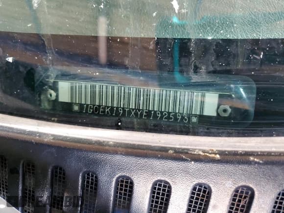 ✅ 2000 Chevrolet Silverado 1500 LT • VIN: 1GCEK19TXYE192593 • Lot: 93891915. Listed on Copart with 234,912 mi. Free auction sales archive from the USA and detailed vehicle history report at DreamBid. Image 13.