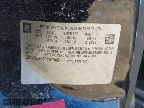 2015 Chevrolet Impala Police Police с VIN 2G1WD5E33F1157445, выставлен на аукционе IAAI как лот 41653554 с пробегом 167 260 миль миль и . История ставок и продаж доступна на DreamBid. Изображение 9.