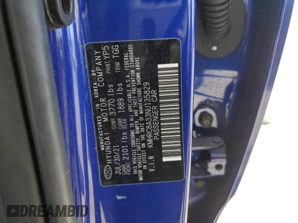 2022 Hyundai Venue SEL с VIN KMHRC8A33NU135829, выставлен на аукционе Copart как лот 77981244 с пробегом 19 045 миль миль и Списание • Salvage title. История ставок и продаж доступна на DreamBid. Изображение 12.