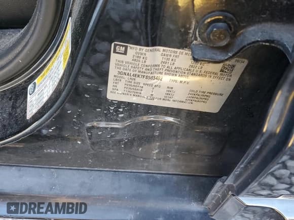 ✅ 2015 Chevrolet Captiva Sport LTZ • VIN: 3GNAL4EK7FS503482 • Lot: 42259575. Wystawiony na Copart z przebiegiem 205 304 mil. Bezpłatny archiwum sprzedaży aukcyjnych z USA i szczegółowy raport historii pojazdu na DreamBid. Zdjęcie 12.