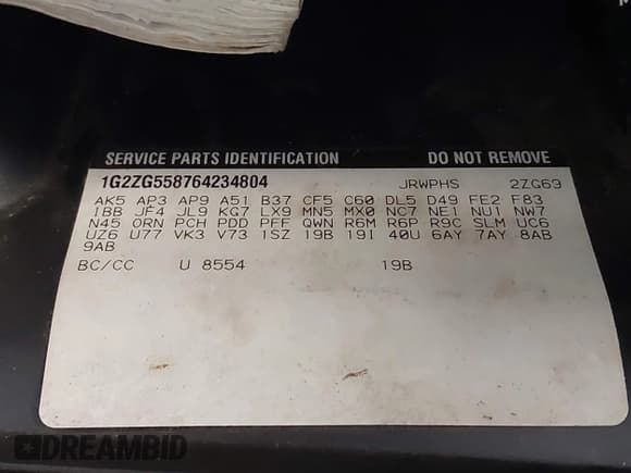 ✅ 2006 Pontiac G6 6-Cyl • VIN: 1G2ZG558764234804 • Lot: 42860811. Listed on IAAI with Not provided. Free auction sales archive from the USA and detailed vehicle history report at DreamBid. Image 9.