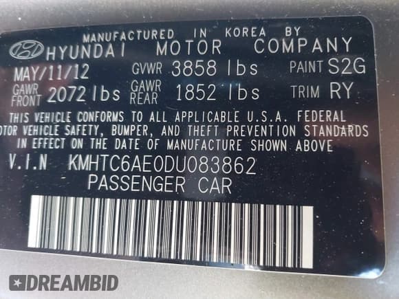 ✅ 2013 Hyundai Veloster Turbo • VIN: KMHTC6AE0DU083862 • Lot: 40600413. Wystawiony na IAAI z przebiegiem 92 875 mil. Bezpłatny archiwum sprzedaży aukcyjnych z USA i szczegółowy raport historii pojazdu na DreamBid. Zdjęcie 9.