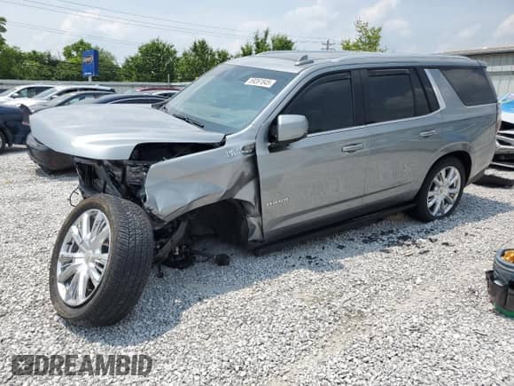 2024 Chevrolet Tahoe High Country с VIN 1GNSKTKT0RR172136, выставлен на аукционе Copart как лот 59261845 с пробегом Не указан миль и Списание • Salvage title. История ставок и продаж доступна на DreamBid. Изображение 1.