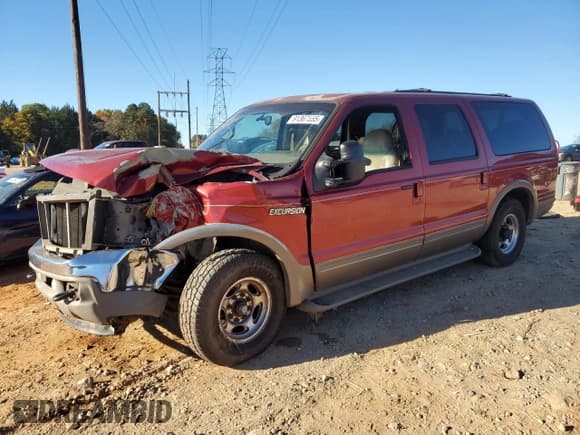 ✅ 2001 Ford Excursion Limited • VIN: 1FMNU42S31EA20484 • Lot: 91367555. Wystawiony na Copart z przebiegiem 270 488 mil. Bezpłatny archiwum sprzedaży aukcyjnych z USA i szczegółowy raport historii pojazdu na DreamBid. Zdjęcie 1.
