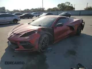 2023 Chevrolet Corvette 2LT z VIN 1G1YB2D41P5139999, wystawiony jako Copart lot #68643574 z przebiegiem 18 494 mil mil oraz Szkoda całkowita • Salvage title. Historia ofert i sprzedaży dostępna na DreamBid. Obrazek 1.