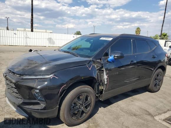 2023 Chevrolet Blazer LT with VIN 3GNKBCR42PS198441, listed as a Copart auction lot 69799984 with 9,596 mi miles and Salvage title. Bid and sale history available at DreamBid. Image 1.
