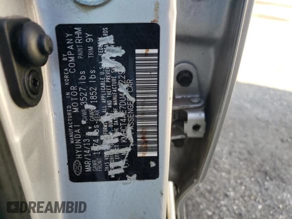 ✅ 2013 Hyundai Accent GLS • VIN: KMHCT4AE7DU469229 • Лот: 74600514. Опубликован ранее на Copart с пробегом Не указан. Бесплатный доступ к архиву аукционных продаж из США и подробный отчёт об истории автомобиля на DreamBid. Изображение 14.