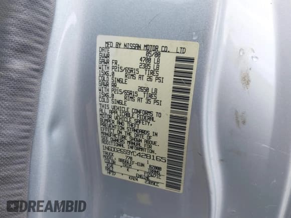 ✅ 2000 Nissan Frontier XE • VIN: 1N6DD26S9YC428165 • Лот: 42966998. Опубликован ранее на IAAI с пробегом 145 062 миль. Бесплатный доступ к архиву аукционных продаж из США и подробный отчёт об истории автомобиля на DreamBid. Изображение 9.