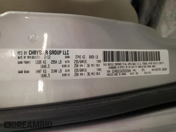 ✅ 2012 Dodge Grand Caravan SXT • VIN: 2C4RDGCGXCR263684 • Lot: 81037265. Wystawiony na Copart z przebiegiem 261 989 mil. Bezpłatny archiwum sprzedaży aukcyjnych z USA i szczegółowy raport historii pojazdu na DreamBid. Zdjęcie 13.