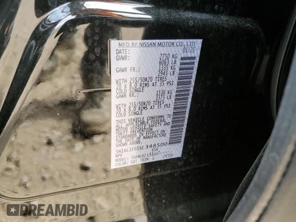 ✅ 2025 Infiniti QX60 Luxe • VIN: 5N1AL1FS5SC348500 • Lot: 54202275. Wystawiony na Copart z przebiegiem 2 172 mil. Bezpłatny archiwum sprzedaży aukcyjnych z USA i szczegółowy raport historii pojazdu na DreamBid. Zdjęcie 14.