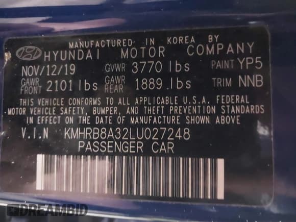 ✅ 2020 Hyundai Venue SE • VIN: KMHRB8A32LU027248 • Lot: 41391848. Wystawiony na IAAI z przebiegiem 85 417 mil. Bezpłatny archiwum sprzedaży aukcyjnych z USA i szczegółowy raport historii pojazdu na DreamBid. Zdjęcie 9.