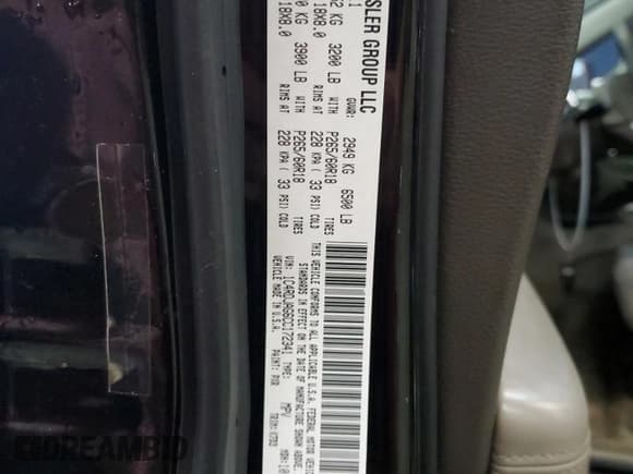 ✅ 2012 Dodge Durango SXT • VIN: 1C4RDJAG6CC172341 • Lot: 55789225. Listed on Copart with 162,134 mi. Free auction sales archive from the USA and detailed vehicle history report at DreamBid. Image 14.