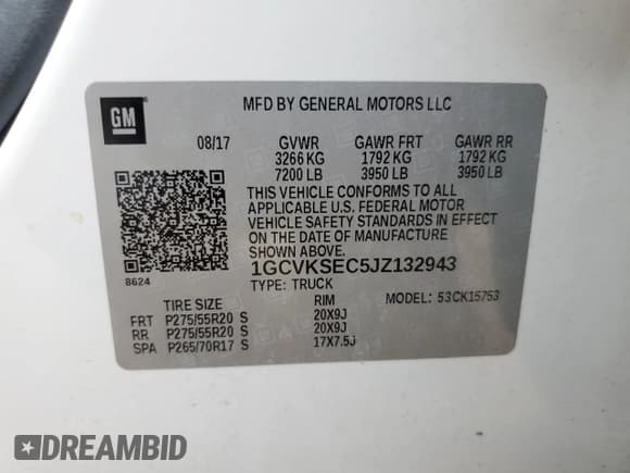 ✅ 2018 Chevrolet Silverado 1500 LTZ • VIN: 1GCVKSEC5JZ132943 • Лот: 55511745. Опубликован ранее на Copart с пробегом 79 565 миль. Бесплатный доступ к архиву аукционных продаж из США и подробный отчёт об истории автомобиля на DreamBid. Изображение 13.