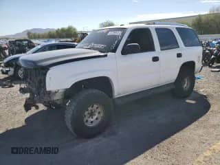 2005 Chevrolet Tahoe LS with VIN 1GNEC13V75R104571, listed as a Copart auction lot 80739045 with Not provided miles and Salvage title. Bid and sale history available at DreamBid. Image 1.