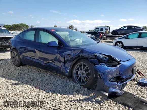 ✅ 2022 Tesla Model 3 • VIN: 5YJ3E1EA0NF125675 • Lot: 82329135. Listed on Copart with Not provided. Free auction sales archive from the USA and detailed vehicle history report at DreamBid. Image 4.