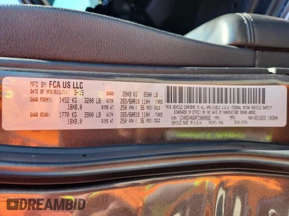 ✅ 2015 Dodge Durango SXT • VIN: 1C4RDHAG0FC800892 • Lot: 82121615. Wystawiony na Copart z przebiegiem 189 521 mil. Bezpłatny archiwum sprzedaży aukcyjnych z USA i szczegółowy raport historii pojazdu na DreamBid. Zdjęcie 12.