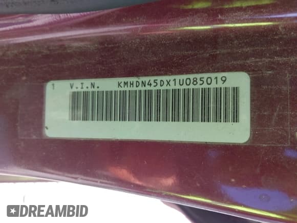 ✅ 2001 Hyundai Elantra GLS • VIN: KMHDN45DX1U085019 • Lot: 42045813. Wystawiony na IAAI z przebiegiem 240 444 mil. Bezpłatny archiwum sprzedaży aukcyjnych z USA i szczegółowy raport historii pojazdu na DreamBid. Zdjęcie 9.