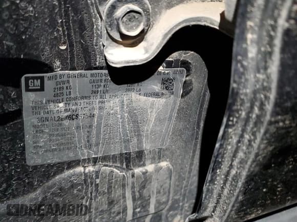 ✅ 2012 Chevrolet Captiva Sport LS • VIN: 3GNAL2EK6CS575449 • Lot: 81708844. Wystawiony na Copart z przebiegiem 88 218 mil. Bezpłatny archiwum sprzedaży aukcyjnych z USA i szczegółowy raport historii pojazdu na DreamBid. Zdjęcie 13.