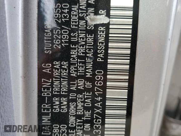 ✅ 1999 Mercedes-Benz S 320/430/500 • VIN: WDBGA33G7XA417690 • Lot: 84715404. Listed on Copart with 259,631 mi. Free auction sales archive from the USA and detailed vehicle history report at DreamBid. Image 12.