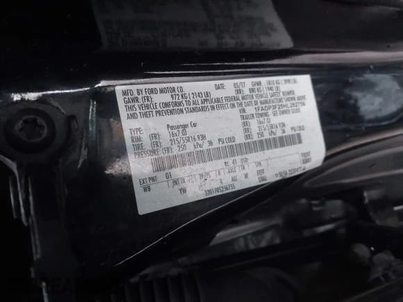 ✅ 2017 Ford Focus SE • VIN: 1FADP3F25HL282756 • Lot: 43856485. Listed on IAAI with 95,245 mi. Free auction sales archive from the USA and detailed vehicle history report at DreamBid. Image 9.