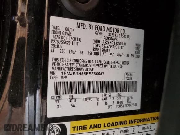 ✅ 2014 Ford Expedition Max XLT • VIN: 1FMJK1H56EEF65587 • Лот: 51513085. Опубликован ранее на Copart с пробегом 150 472 миль. Бесплатный доступ к архиву аукционных продаж из США и подробный отчёт об истории автомобиля на DreamBid. Изображение 13.