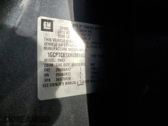 ✅ 2017 Chevrolet Colorado 4WD LT • VIN: 1GCPTCE1XH1281092 • Lot: 41819885. Listed on Copart with 193,193 mi. Free auction sales archive from the USA and detailed vehicle history report at DreamBid. Image 13.