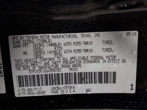 ✅ 2016 Toyota Tundra SR • VIN: 5TFUY5F16GX558783 • Lot: 40828530. Listed on IAAI with 169,499 mi. Free auction sales archive from the USA and detailed vehicle history report at DreamBid. Image 9.