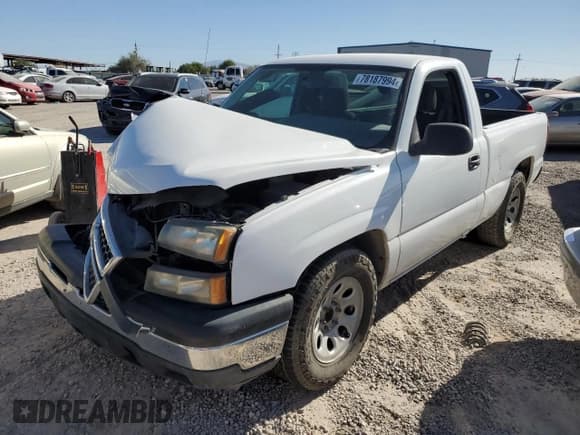 ✅ 2006 Chevrolet Silverado 1500 Work Truck • VIN: 3GCEC14V86G255301 • Лот: 78187994. Опубликован ранее на Copart с пробегом 52 039 миль. Бесплатный доступ к архиву аукционных продаж из США и подробный отчёт об истории автомобиля на DreamBid. Изображение 1.