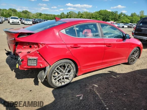 ✅ 2019 Hyundai Elantra Sport • VIN: KMHD04LB3KU837029 • Lot: 65980765. Listed on Copart with 111,837 mi. Free auction sales archive from the USA and detailed vehicle history report at DreamBid. Image 3.