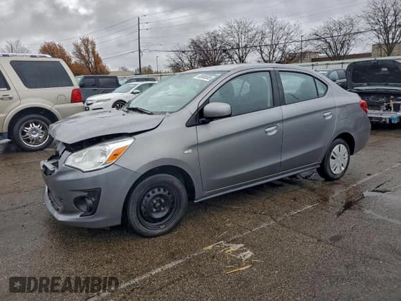 ✅ 2019 Mitsubishi Mirage ES • VIN: ML32F3FJ5KHF10802 • Lot: 93986585. Listed on Copart with 50,456 mi. Free auction sales archive from the USA and detailed vehicle history report at DreamBid. Image 1.