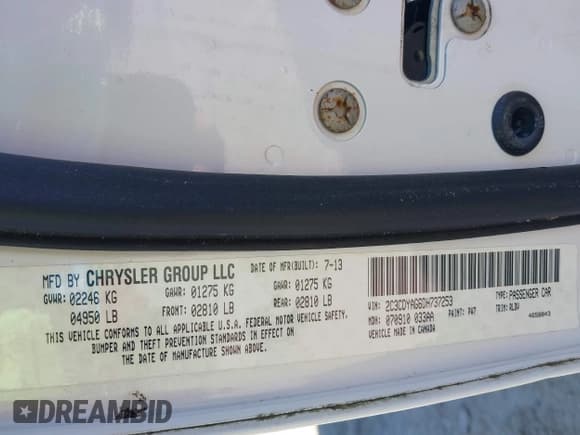 ✅ 2013 Dodge Challenger SXT • VIN: 2C3CDYAG6DH737253 • Lot: 40615411. Wystawiony na IAAI z przebiegiem 133 973 mil. Bezpłatny archiwum sprzedaży aukcyjnych z USA i szczegółowy raport historii pojazdu na DreamBid. Zdjęcie 9.