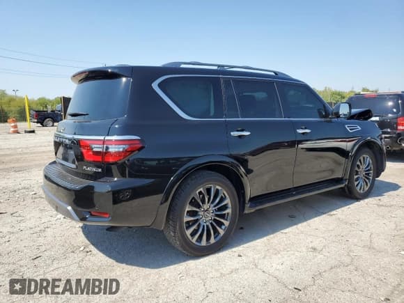 ✅ 2023 Nissan Armada Platinum • VIN: JN8AY2DBXP9834372 • Lot: 80869745. Listed on Copart with 20,095 mi. Free auction sales archive from the USA and detailed vehicle history report at DreamBid. Image 3.
