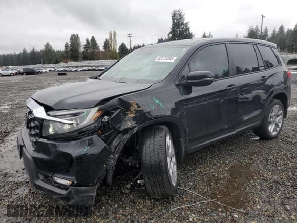 ✅ 2024 Honda Passport EX-L • VIN: 5FNYF8H59RB003820 • Lot: 92575885. Listed on Copart with 28,137 mi. Free auction sales archive from the USA and detailed vehicle history report at DreamBid. Image 1.