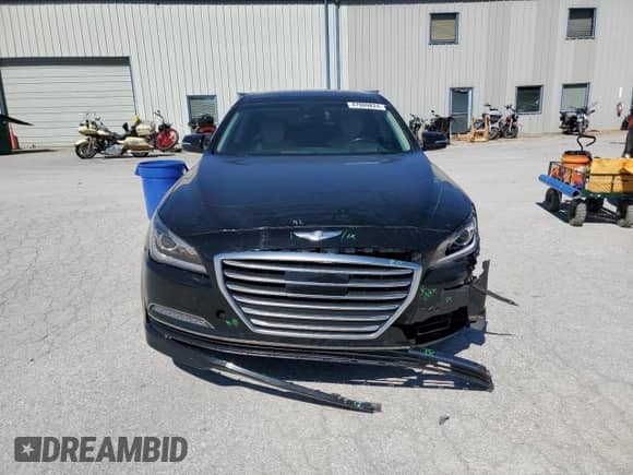 2015 Hyundai Genesis 5.0L with VIN KMHGN4JFXFU018545, listed as a Copart auction lot 47009824 with 107,518 mi miles and Salvage title. Bid and sale history available at DreamBid. Image 5.