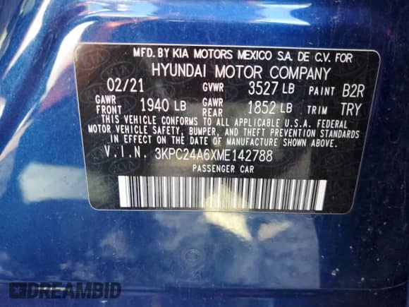 2021 Hyundai Accent SE z VIN 3KPC24A6XME142788, wystawiony jako Copart lot #39705524 z przebiegiem 62 003 mil mil oraz . Historia ofert i sprzedaży dostępna na DreamBid. Obrazek 13.