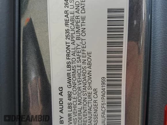 ✅ 2023 Audi A5 Sportback S line Premium Plus • VIN: WAUFACF51PA041959 • Lot: 65228355. Wystawiony na Copart z przebiegiem 16 009 mil. Bezpłatny archiwum sprzedaży aukcyjnych z USA i szczegółowy raport historii pojazdu na DreamBid. Zdjęcie 13.
