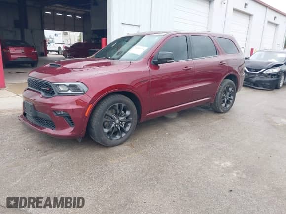 2021 Dodge Durango R/T with VIN 1C4SDJCT1MC837272, listed as a IAAI auction lot 42331774 with 33,038 mi miles and . Bid and sale history available at DreamBid. Image 2.
