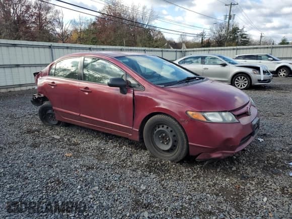 ✅ 2008 Honda Civic LX • VIN: 2HGFA165X8H511093 • Lot: 91874635. Listed on Copart with 299,031 mi. Free auction sales archive from the USA and detailed vehicle history report at DreamBid. Image 4.