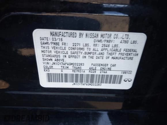 ✅ 2016 Infiniti Q50 Premium • VIN: JN1CV7AP4GM202283 • Lot: 43566904. Wystawiony na IAAI z przebiegiem 217 350 mil. Bezpłatny archiwum sprzedaży aukcyjnych z USA i szczegółowy raport historii pojazdu na DreamBid. Zdjęcie 9.