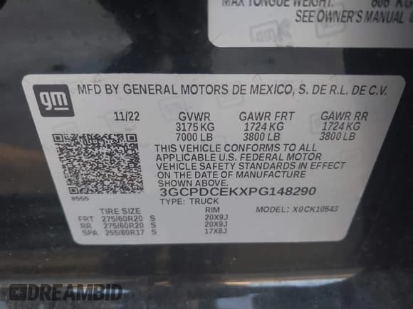 ✅ 2023 Chevrolet Silverado 1500 Custom Trail Boss • VIN: 3GCPDCEKXPG148290 • Lot: 42969215. Wystawiony na IAAI z przebiegiem 41 300 mil. Bezpłatny archiwum sprzedaży aukcyjnych z USA i szczegółowy raport historii pojazdu na DreamBid. Zdjęcie 9.
