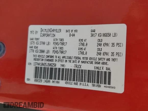 ✅ 2005 Dodge 1500 SLT • VIN: 1D7HA18N25J506250 • Лот: 80797774. Опубликован ранее на Copart с пробегом 194 606 миль. Бесплатный доступ к архиву аукционных продаж из США и подробный отчёт об истории автомобиля на DreamBid. Изображение 13.