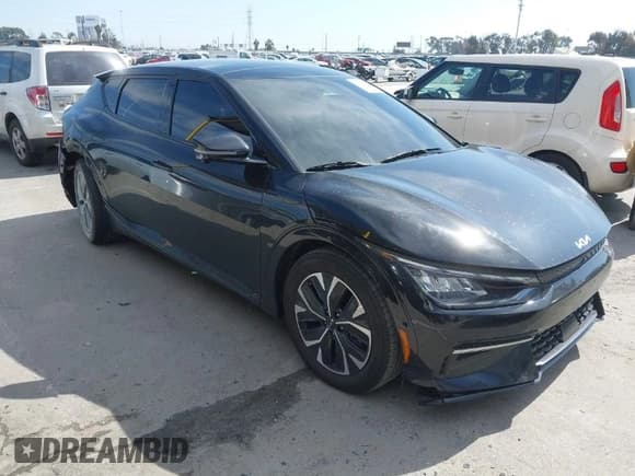 ✅ 2023 Kia EV6 GT-Line • VIN: KNDC44LA1P5115488 • Lot: 41643754. Listed on IAAI with 26,494 mi. Free auction sales archive from the USA and detailed vehicle history report at DreamBid. Image 1.