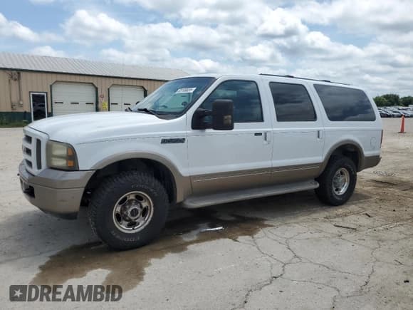 ✅ 2005 Ford Excursion Eddie Bauer • VIN: 1FMSU45PX5EC42455 • Lot: 65189035. Wystawiony na Copart z przebiegiem 180 413 mil. Bezpłatny archiwum sprzedaży aukcyjnych z USA i szczegółowy raport historii pojazdu na DreamBid. Zdjęcie 1.