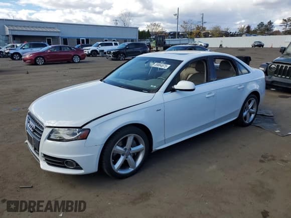 ✅ 2012 Audi A4 Premium Plus • VIN: WAUFFAFL3CA099313 • Lot: 89864875. Listed on Copart with 108,399 mi. Free auction sales archive from the USA and detailed vehicle history report at DreamBid. Image 1.