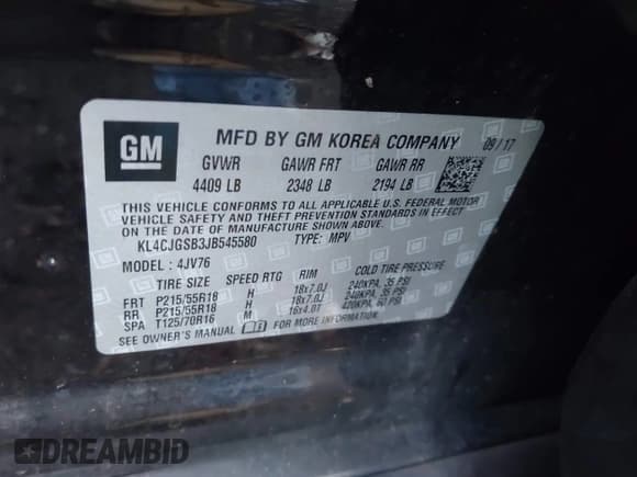 ✅ 2018 Buick Encore Essence • VIN: KL4CJGSB3JB545580 • Lot: 43744702. Listed on IAAI with 40,961 mi. Free auction sales archive from the USA and detailed vehicle history report at DreamBid. Image 9.