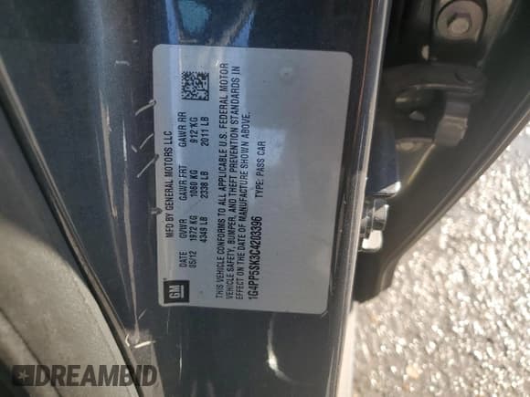 ✅ 2012 Buick Verano • VIN: 1G4PP5SK3C4203396 • Lot: 80118885. Wystawiony na Copart z przebiegiem 172 034 mil. Bezpłatny archiwum sprzedaży aukcyjnych z USA i szczegółowy raport historii pojazdu na DreamBid. Zdjęcie 12.