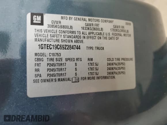 ✅ 2009 GMC Sierra 1500 SL • VIN: 1GTEC19C69Z284744 • Лот: 91813385. Опубликован ранее на Copart с пробегом 102 141 миль. Бесплатный доступ к архиву аукционных продаж из США и подробный отчёт об истории автомобиля на DreamBid. Изображение 12.