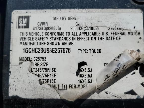 ✅ 2003 Chevrolet Silverado 2500HD LS • VIN: 1GCHC29U93E257676 • Lot: 52168575. Listed on Copart with Not provided. Free auction sales archive from the USA and detailed vehicle history report at DreamBid. Image 12.