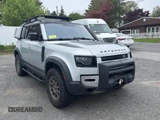 ✅ 2020 Land Rover Defender First Edition • VIN: SALE17EUXL2002718 • Lot: 57703135. Wystawiony na Copart z przebiegiem 84 285 mil. Bezpłatny archiwum sprzedaży aukcyjnych z USA i szczegółowy raport historii pojazdu na DreamBid. Zdjęcie 1.