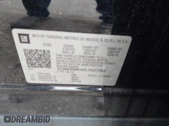 ✅ 2020 Chevrolet Blazer LT • VIN: 3GNKBBRA0LS627263 • Лот: 43021264. Опубликован ранее на IAAI с пробегом 88 874 миль. Бесплатный доступ к архиву аукционных продаж из США и подробный отчёт об истории автомобиля на DreamBid. Изображение 9.